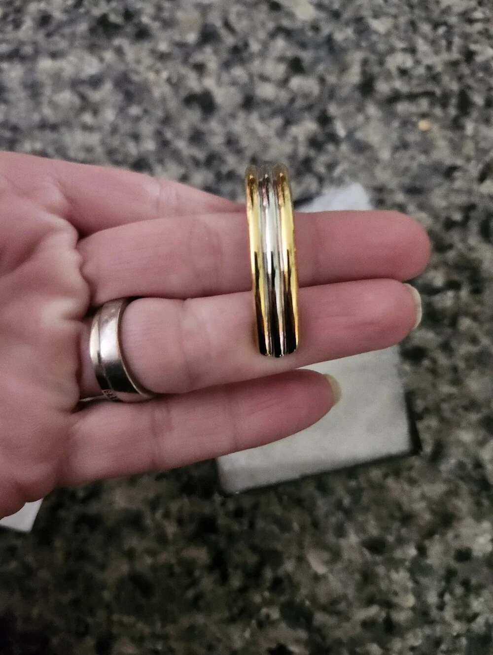 24k Gold Ecetroplated Copper Therapeutic Magnetic Therapy Two Tone Cuff Bracelet